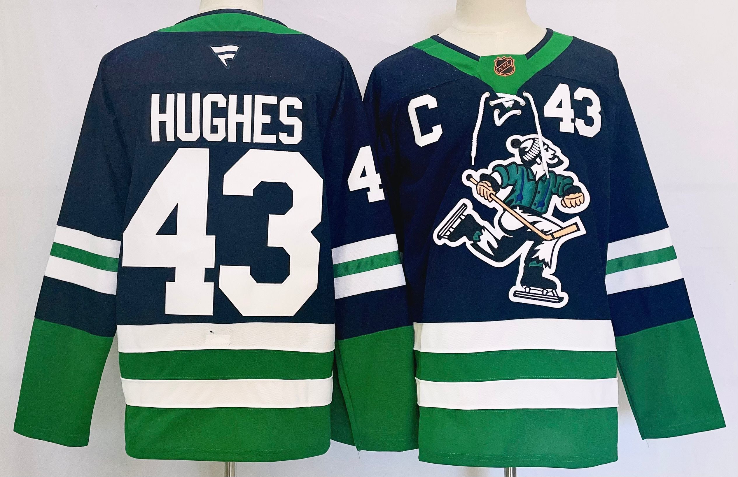Men Vancouver Canucks #43 Hughes Green 2026 Adidias NHL Jersey style 001